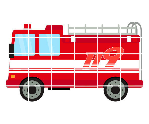 소방차 포토존 (양면)