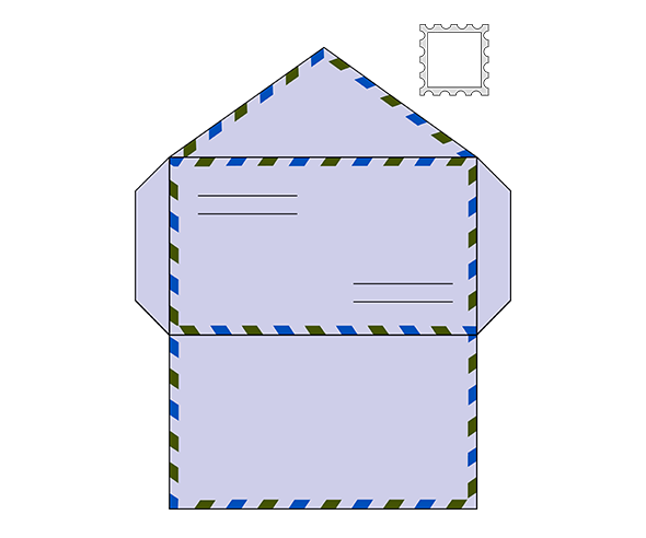 남보라색 편지 봉투