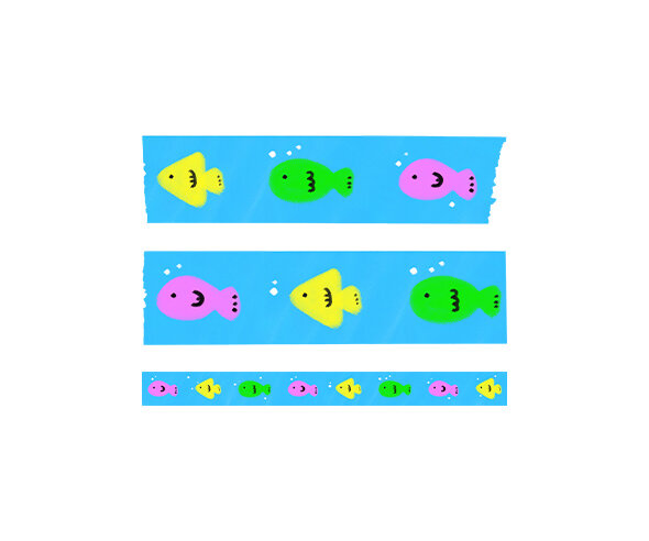 바다 물고기 마스킹 테이프