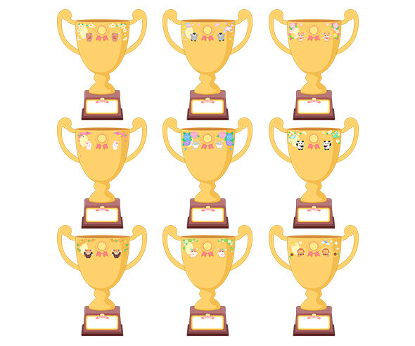 최고의 어린이 트로피(문구없음)