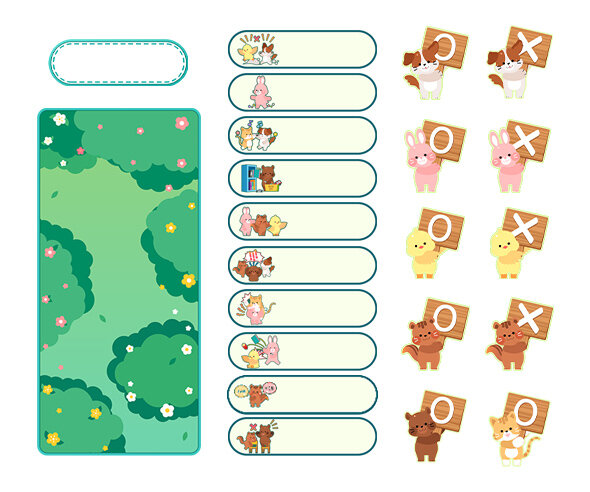 우리 반 약속(숲속)(문구없음)