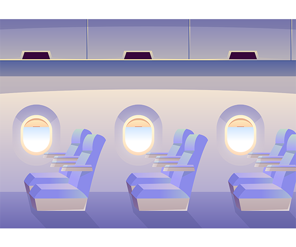 비행기 내부 배경