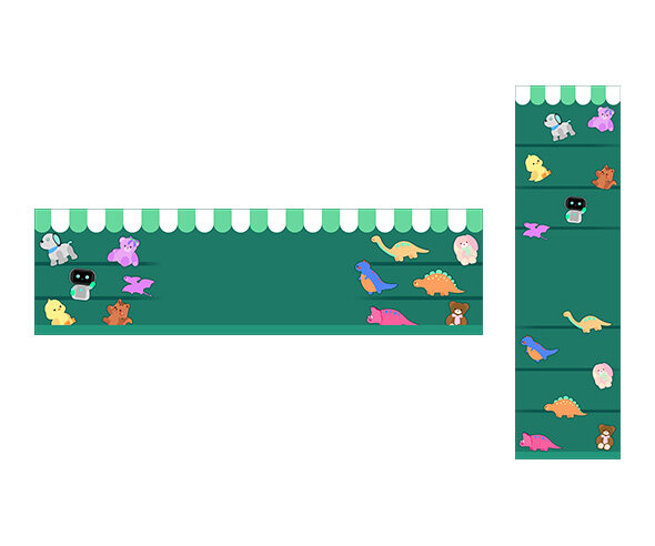 인형 쓰러뜨리기 가로 세로 배너(문구없음)
