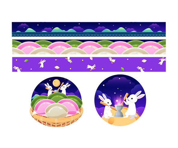 달토끼 송편 띠지라벨