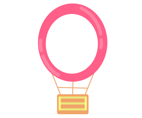 진분홍 열기구 가랜드