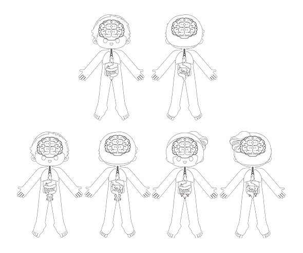 사람 몸속 기관(전신)색칠 모음