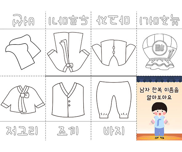 남자 한복 이름을 알아봐요 사전