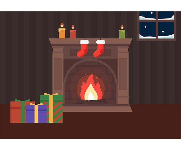 벽난로 배경