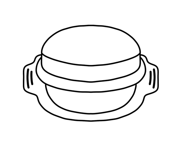 [색칠용]삼계탕 만들기 뚝배기