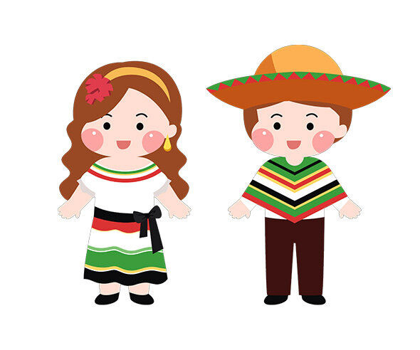 맥시코 전통의상 입은 아이