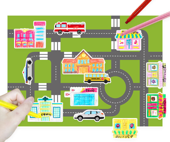 우리 동네 지도 만들기 (색칠용)