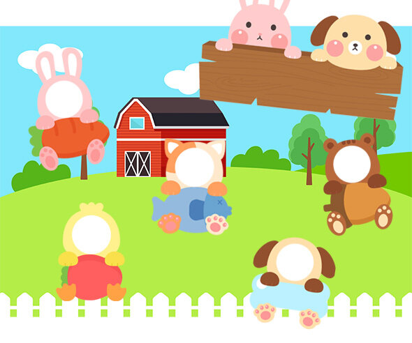 [개별도안] 동물농장 출석판