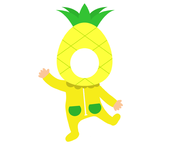 파인애플 합성 이미지