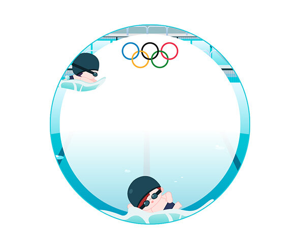 올림픽 수영 라벨