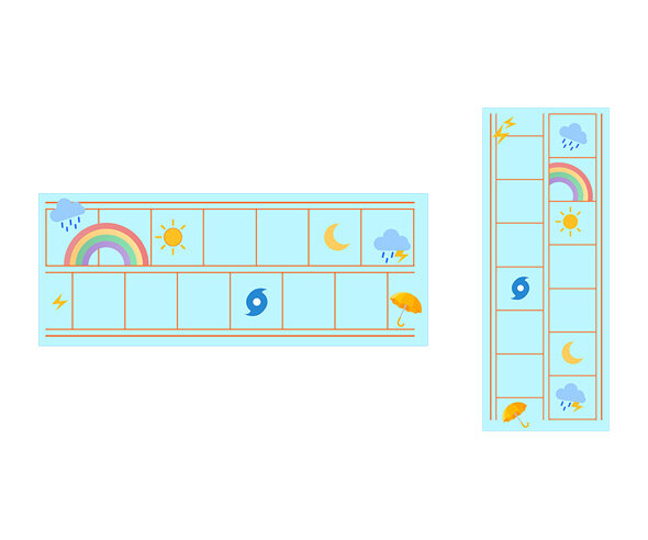 여름에 만나는 날씨 원고지 레터링(문구없음)