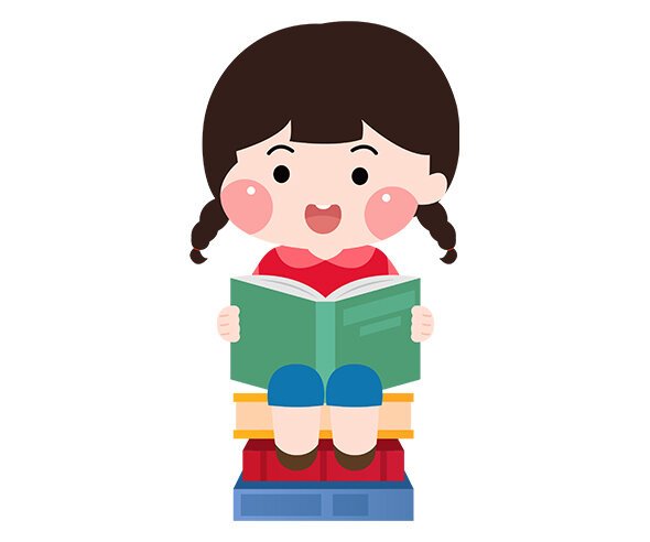 책 읽는 아이 (여아)