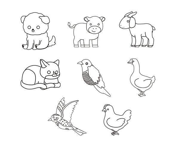 동물 색칠 모음