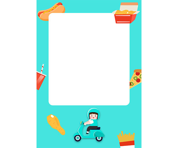 배달 포장 POP (문구없음)