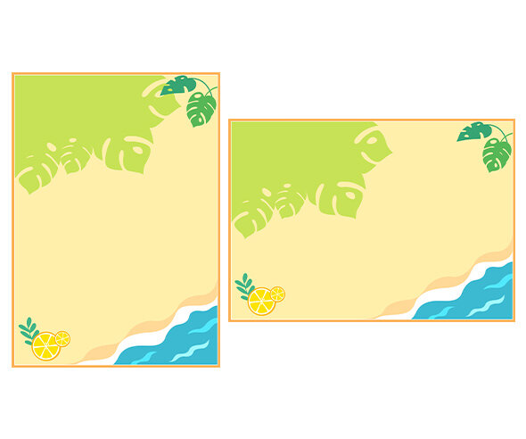 여름 해변, 몬스테라 