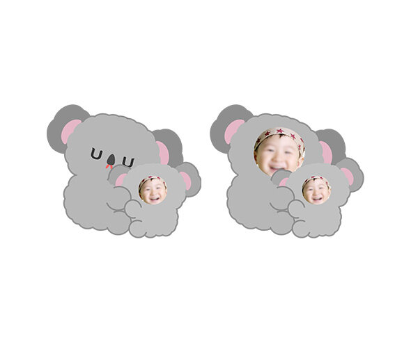 아기 코알라와 엄마 코알라 합성이미지