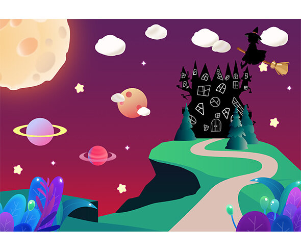 꼬마마녀와 마법의성 배경