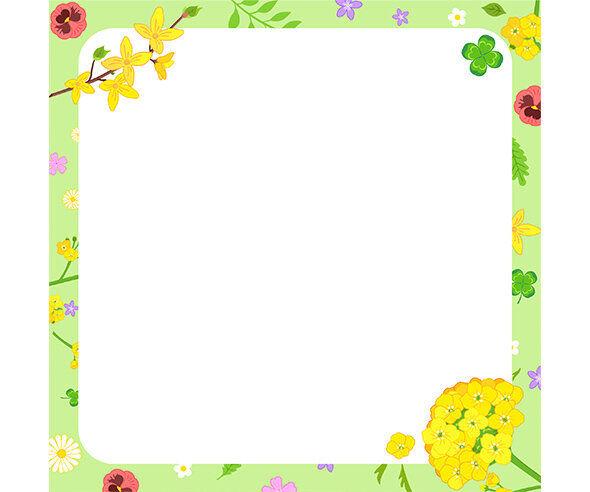 유채꽃 개나리 메모지