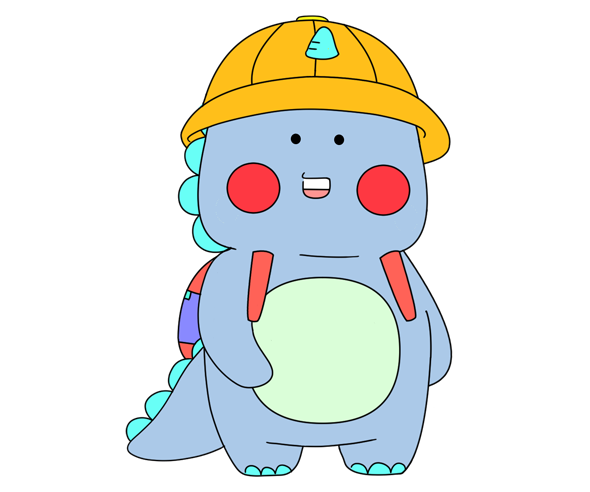 모자 쓴 공룡 캐릭터