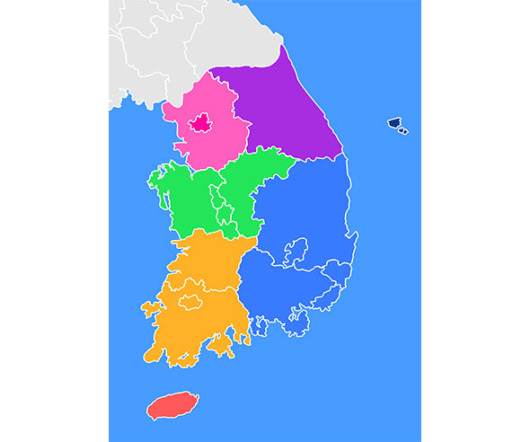 한반도 지도2(세로)