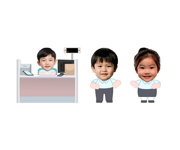 은행원 합성이미지