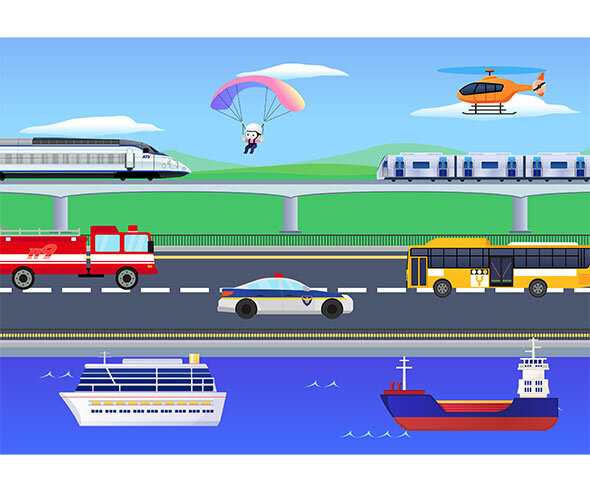 교통기관 배경(가로)