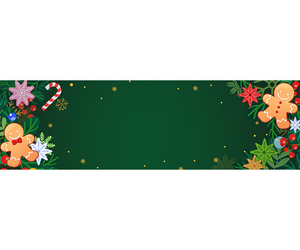 Merry Christmas 쿠키 가로 배너(문구없음)