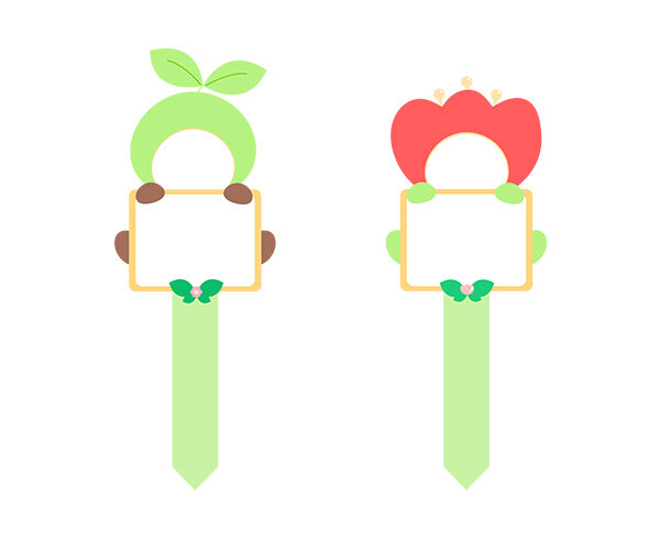 합성 화분 픽 (새싹, 튤립)