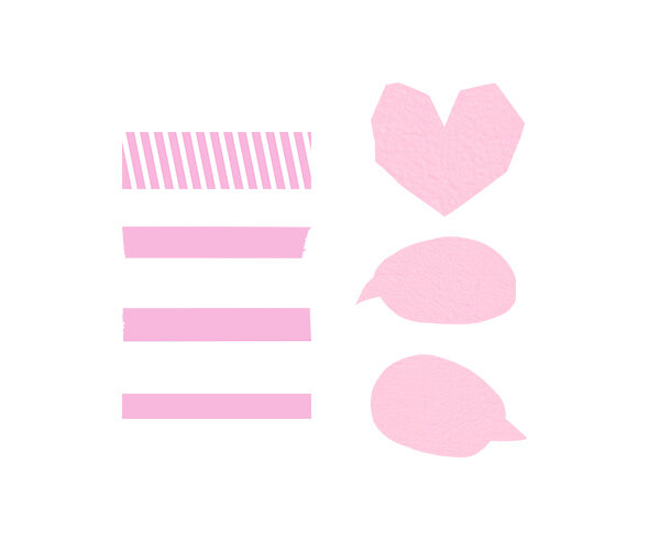 분홍색 꾸미기 스티커