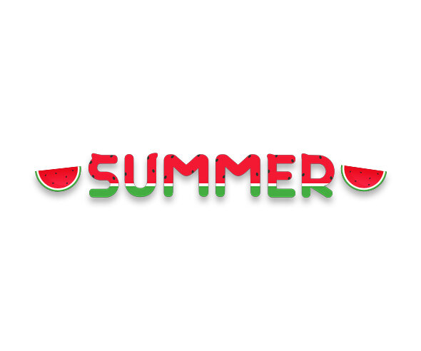 SUMMER 레터링 (수박)
