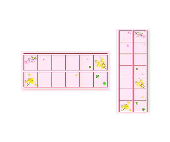 봄에 피는 꽃 원고지 레터링(문구없음)