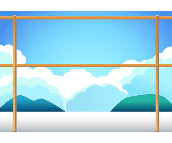 덕장 배경(황태 없는)