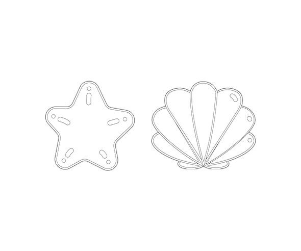 조개, 불가사리 색칠 모음