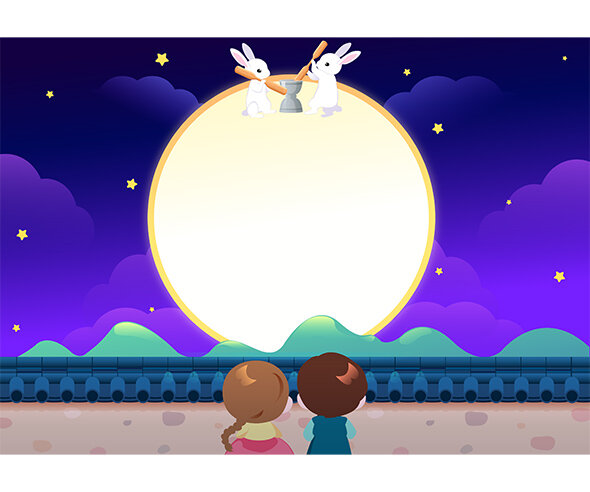 한가위 소원비는 배경(가로)