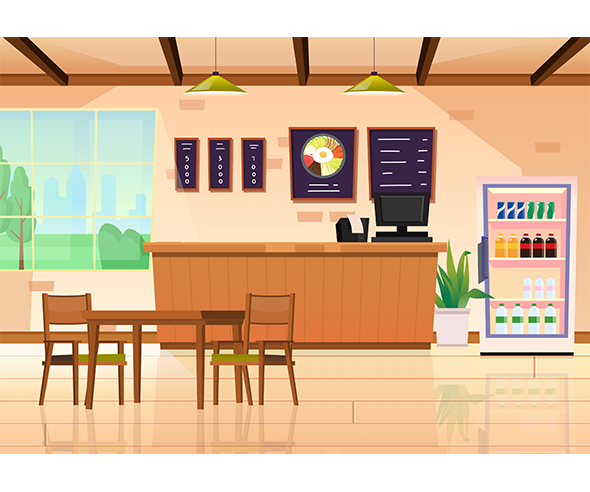 비빔밥 가게 배경