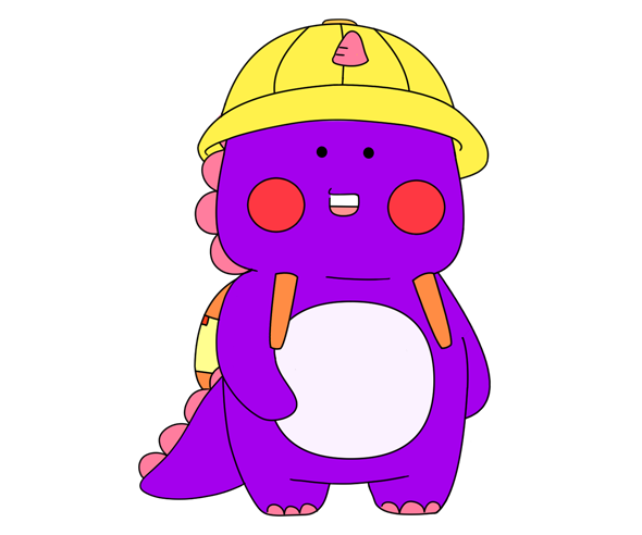 모자 쓴 공룡 캐릭터