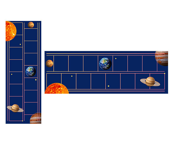 신비한 태양계 행성 여행 원고지 레터링(문구없음)