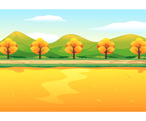 가을 논밭 배경