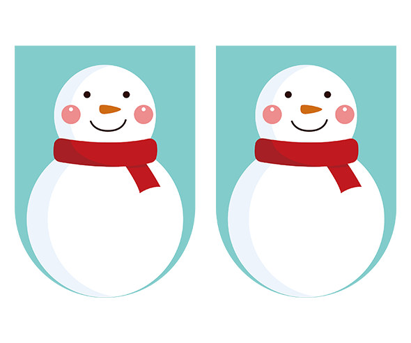 겨울이 왔어요 눈사람 가랜드 개별도안