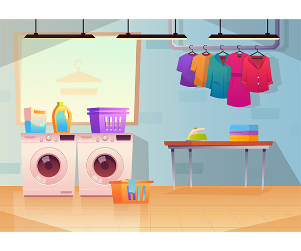 세탁소 배경