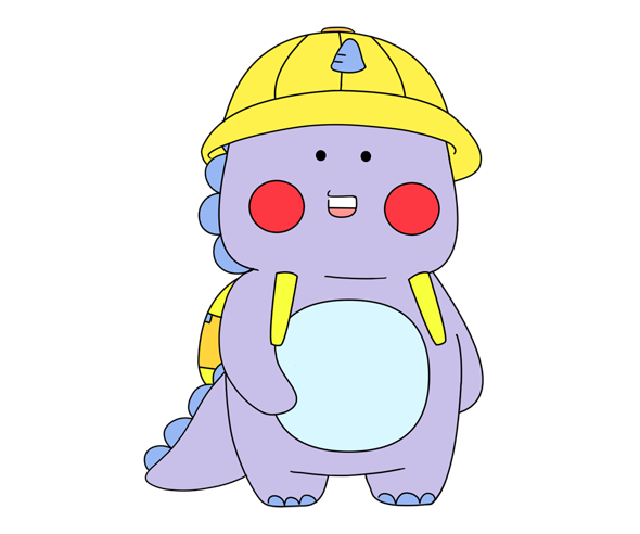 모자 쓴 공룡 캐릭터