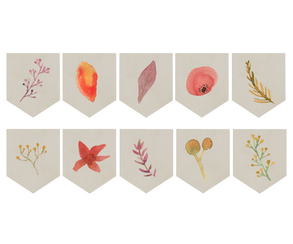 가을 낙엽 가랜드