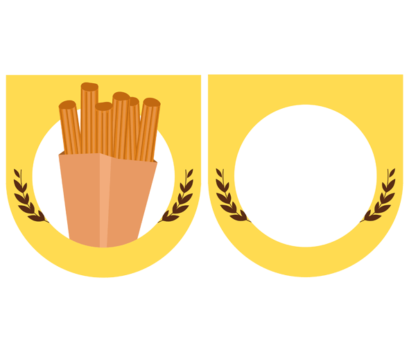 츄러스 가게 놀이 가랜드 개별도안