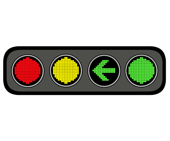 자동차 신호등 4구
