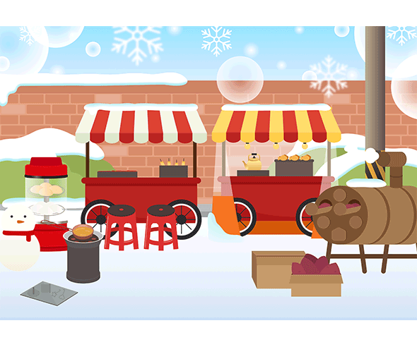 겨울 분식놀이 배경