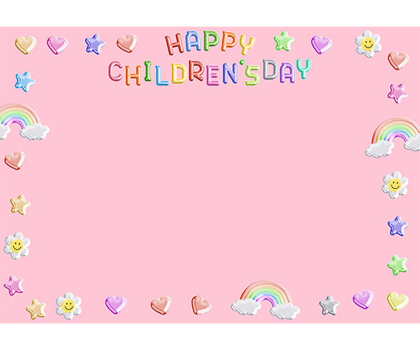 HAPPY CHILDRENS DAY 테두리 (분홍)